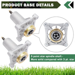 CheeMuii spindle installed on mower deck demonstrating proper fit benefit