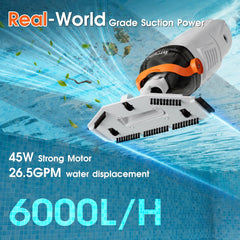 Cheerclean close detail of motor and handle highlighting durable construction benefit