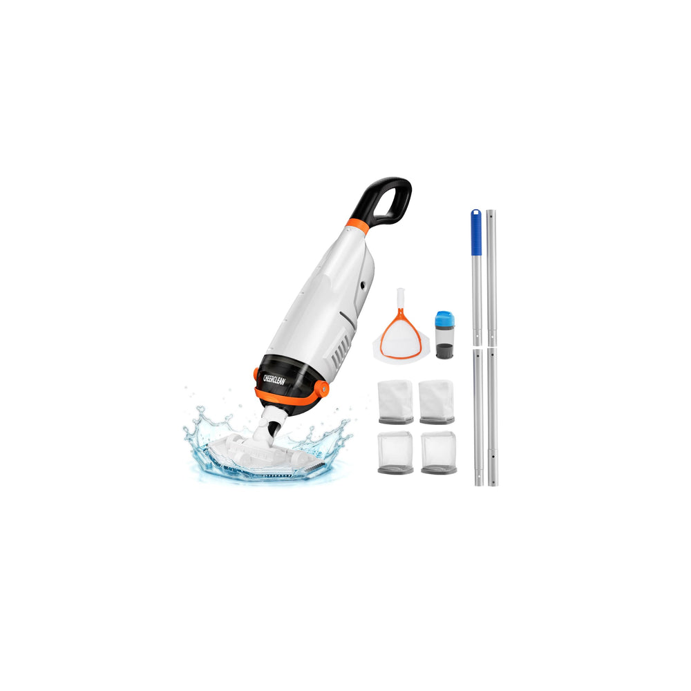 Cheerclean front view showing vacuum body and ergonomic handle for easy control