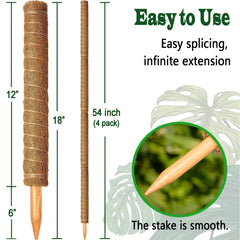 CHIAFFI stacked poles demonstrating extendable height for taller plant support