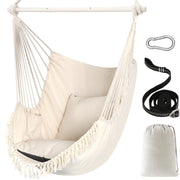 Chihee front view of hammock chair showing full seat and spreader bar, comfort