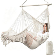 Chihee front view hanging chair showing full open seat and inviting comfort