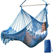 Chihee front view of hanging chair showing roomy seat and relaxed posture benefit