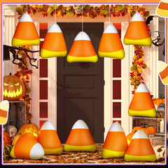 Chitidr inflatables hanging on porch creating festive curb appeal benefit