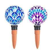 Chonsun front view of two globes showing decorative mosaic and benefits