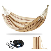 CHULIM double hammock front view showing full bed and rope ends, comfortable space for two