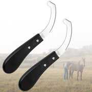 Chumia front view of two bot egg knives displaying blades and handles for efficient removal