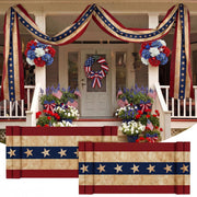 Chumia vintage bunting front view showing retro colors and full length for impactful curb appeal