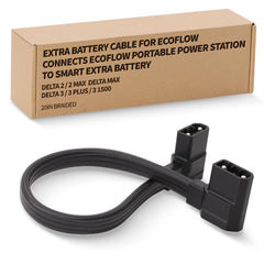 ChuNiQ cable front connection showing secure EcoFlow fit and reliable power transfer