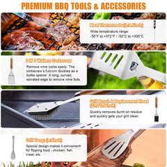 Cifaisi grill mats and skewers detail preventing food from sticking