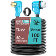 CircleCord front view showing plug and receptacle for secure power transfer
