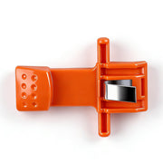 Ciuouient front view of battery latch showing fit and shape for easy replacement