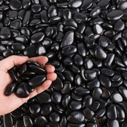 CJGQ front of bag showing 3lb black pebbles and product label for easy identification