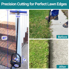 CKLT in use cutting driveway edge for precise cleanup benefit