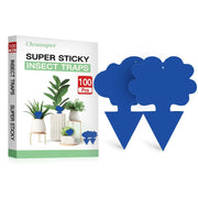 Cleanuper front packaging showing 100 blue sticky traps for quick pest control