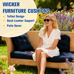 cnsmak U-shaped chair pad close-up highlighting shape that fits wicker seats comfortably