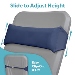 Coast Modern adjustable strap detail demonstrating secure fit on chair backs
