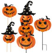 COCHIE front view of stacked pumpkins showing festive yard impact