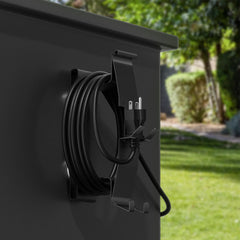 Coinicxcel front view attached to grill showing organized cord and neat appearance
