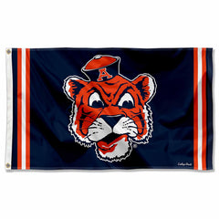 College Flags & Banners Co. Auburn front view flag showing vibrant retro logo and team colors