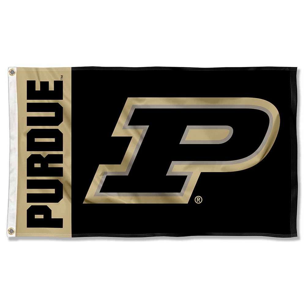 College Flags & Banners Co. Purdue flag front view shows clear team logo and bold colors
