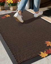 Color&Geometry front view of 24x36 brown mat showing clean modern look and benefit