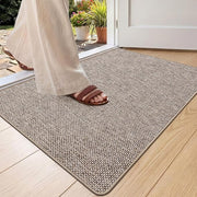 Color&Geometry front view 24x36 mat showing neutral linen tone and modern look