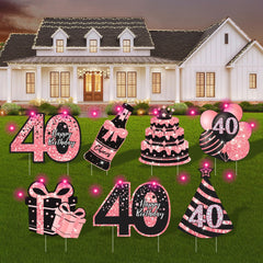ComboJoy front packaging showing complete 40th yard sign kit, fast setup benefit