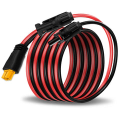 COMeap front view of MC4 to XT60 connector showing secure hookup benefit
