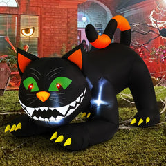 COMIN black cat close-up of moving head highlighting animated motion