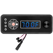 COMVIEE controller front panel showing LED and buttons for easy temperature control