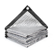Cool Area front overhead view showing full 20x20FT reflective tarp and cooling effect