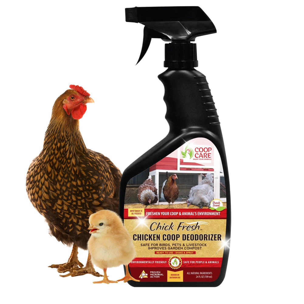 Coop Care front packaging showing 24 oz bottle and clear label benefits