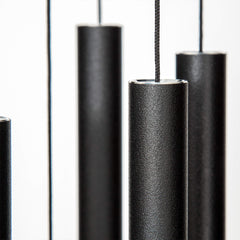 Corinthian Bells close-up of aluminum tubes showing quality material and clear resonance benefit: rich tone