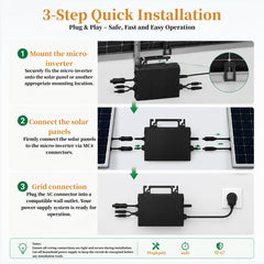 Cosmoxstar close-up of DC and AC ports, clear connectors for easy installation benefit