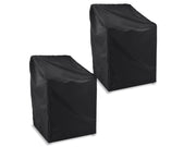 Covermates front view two covers protecting chairs, shows full coverage benefit