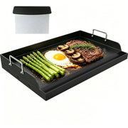 COZEER griddle front view showing full cooking surface and fit