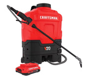 CRAFTSMAN backpack sprayer front view showing tank and wand, durable performance