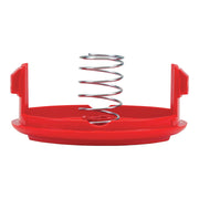 CRAFTSMAN front view of spool cap showing mounting features and quick replacement benefit