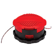 CRAFTSMAN front view of red Quickwind spool head showing fit and durability