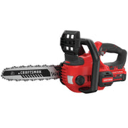CRAFTSMAN V20 chainsaw front view showing compact design and easy handling
