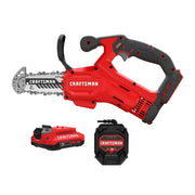 CRAFTSMAN front view of V20 mini cordless chainsaw showing compact size and grip