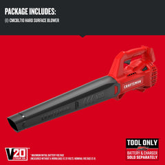 CRAFTSMAN V20 side profile highlighting lightweight maneuverability