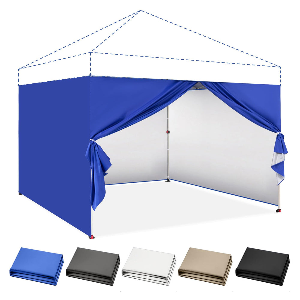CROWN SHADES front view of blue sidewall showing full coverage and improved privacy
