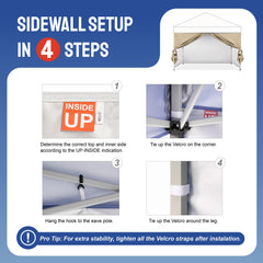 CROWN SHADES sewn-in hooks close view for quick, durable attachment benefit