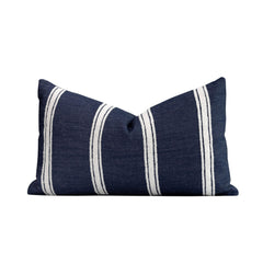 Crumbs Home front view embroidered stripes showing coastal style and texture