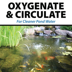 CrystalClear PondAir 2 installed in pond improving circulation and oxygenation