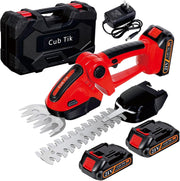 Cub Tik front view showing blades and compact design for easy trimming