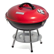 Cuisinart front view of 14" charcoal tabletop grill shows compact convenience