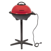 Cuisinart front view on stand showing portability and outdoor use benefit